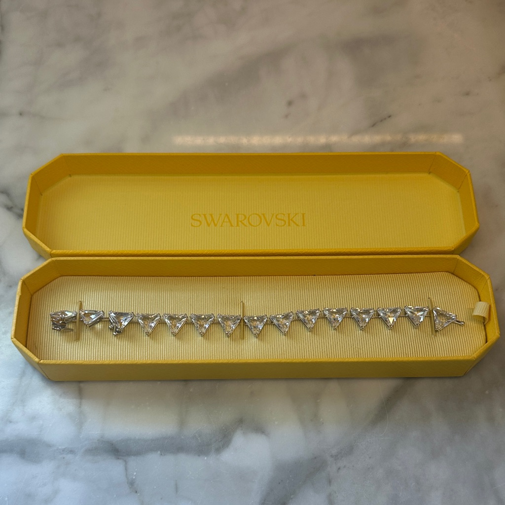Swarovski Silver Triangle Crystal Ortyx Bracelet